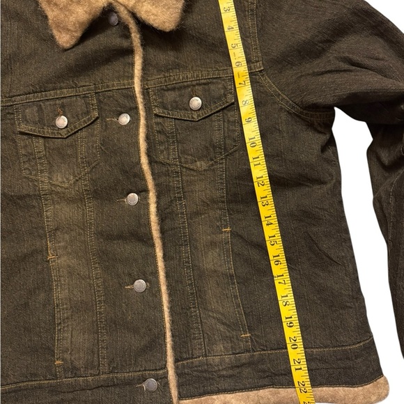Comfort Denim Brown Denim Jacket with Faux Fur Trim Size XL Made In Pakistan. - Picture 2 of 13